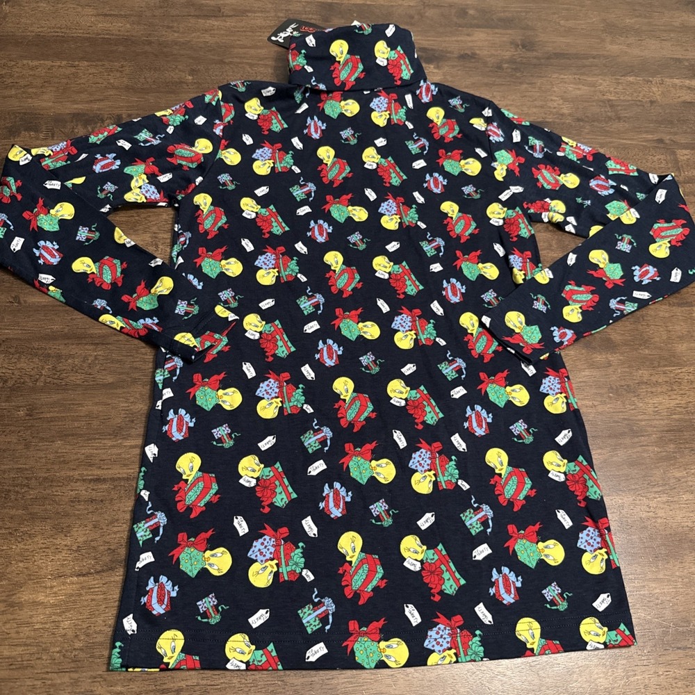 Vtg NWT Eagle's Eye Tweety Bird Looney Tunes Turtleneck 90s L/S Shirt Small
